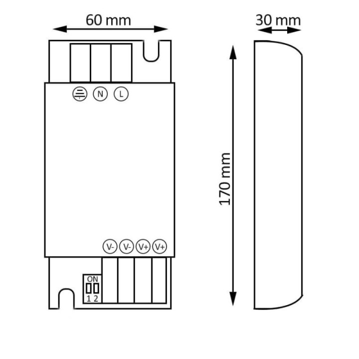 Alimentation 24V 200W – IP20 Aluminium – Haute efficacité GaN