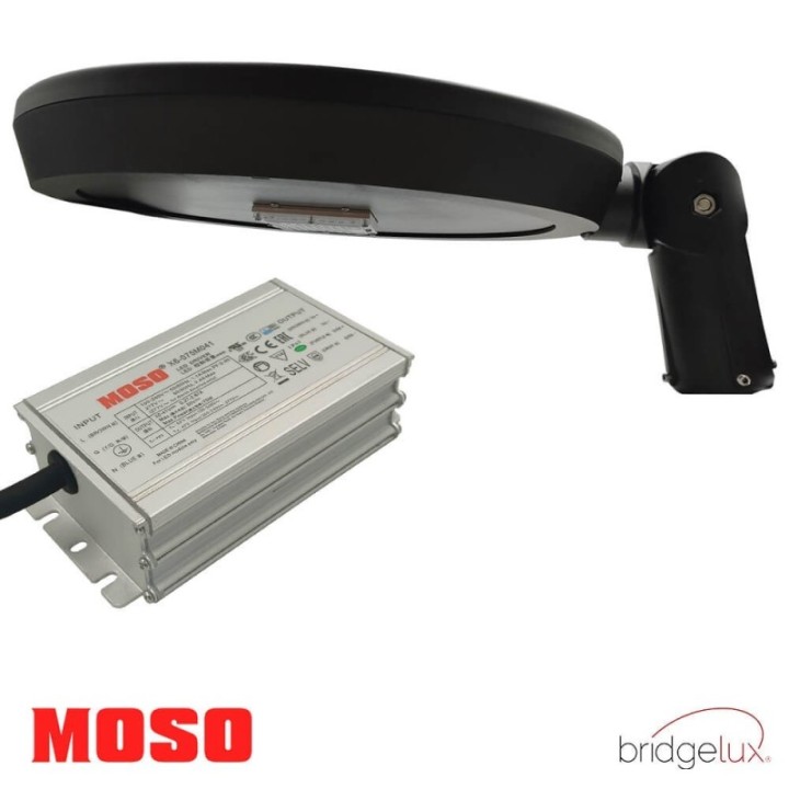 Réverbère LED 40W | Aluminium avec branche articulée | Éclairage Extérieur