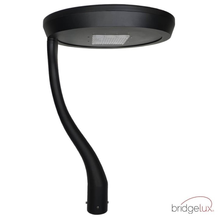 Réverbère LED 65 watts noir | Aluminium une branche | Éclairage Extérieur