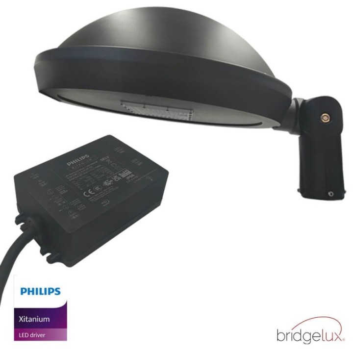 Réverbère LED 65W avec Bras Articulé |Demi dome| Éclairage Extérieur