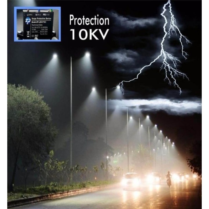 Réverbère LED 65W avec Bras Articulé |Demi dome| Éclairage Extérieur