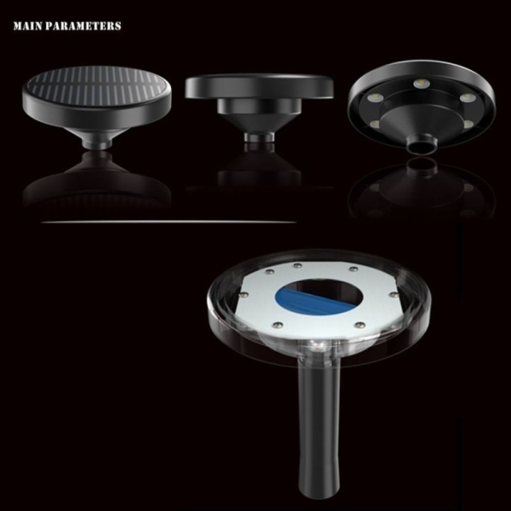 Piquet solaire LED de jardin IP65 – Lumière CCT sélectionnable – 4 modes – Montage mural ou au sol