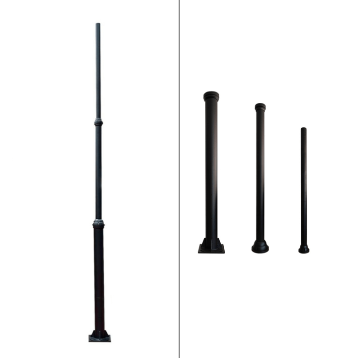 Colonne  4 mètres Aluminium Télescopique noire - TRANSPORT FACILE