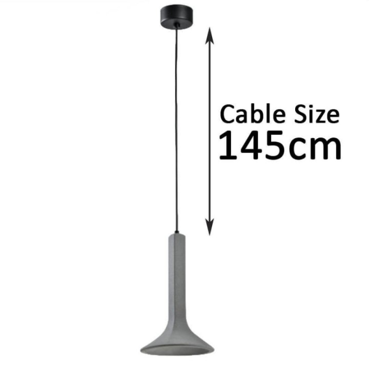 Lampe Suspendue en Béton Gris E14 | Design Industriel et Élégant