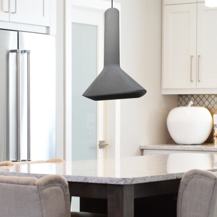 Lampe Suspendue Ovale en Béton | Design Industriel et Élégant -E14