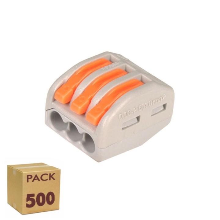 Connecteur Rapide - 3 entrées pour câble électrique - 0.08-4mm²