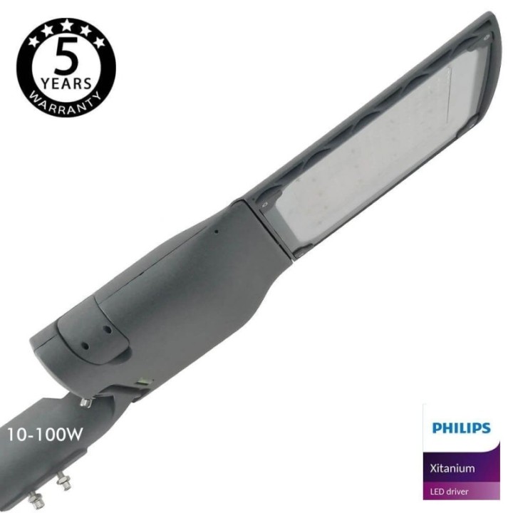 Réverbère LED 100W – Driver Philips – Très lumineux – 240lm/W – IP66