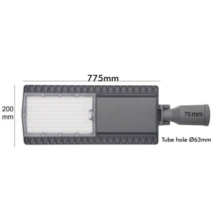 Réverbère LED 150W – Puce Bridgelux – 150lm/W – IP66