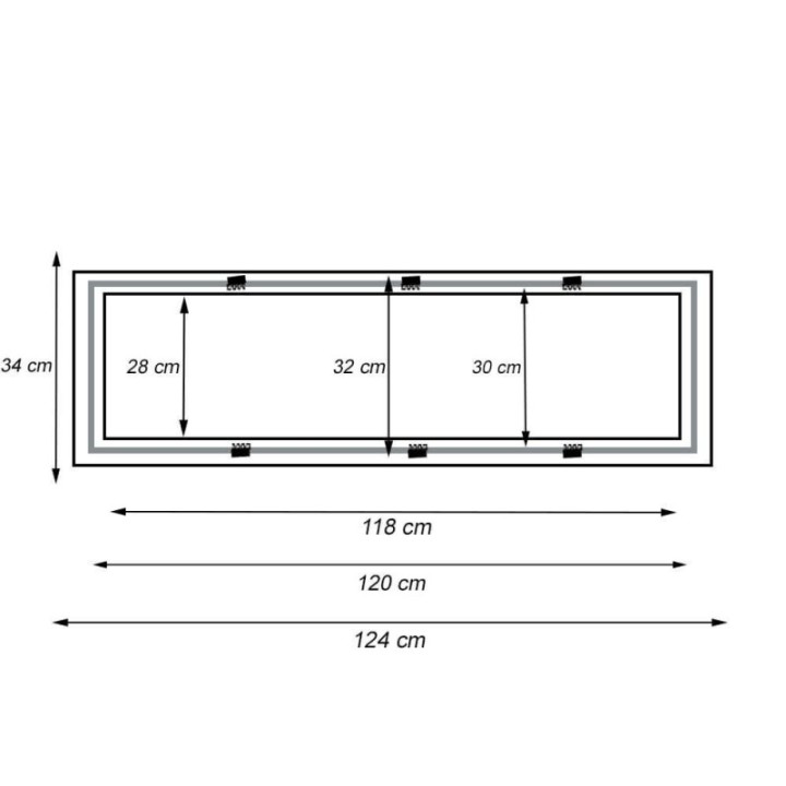 Cadre Encastré pour Panneaux LED 30x120 cm | Installation Facile & Finition Élégante