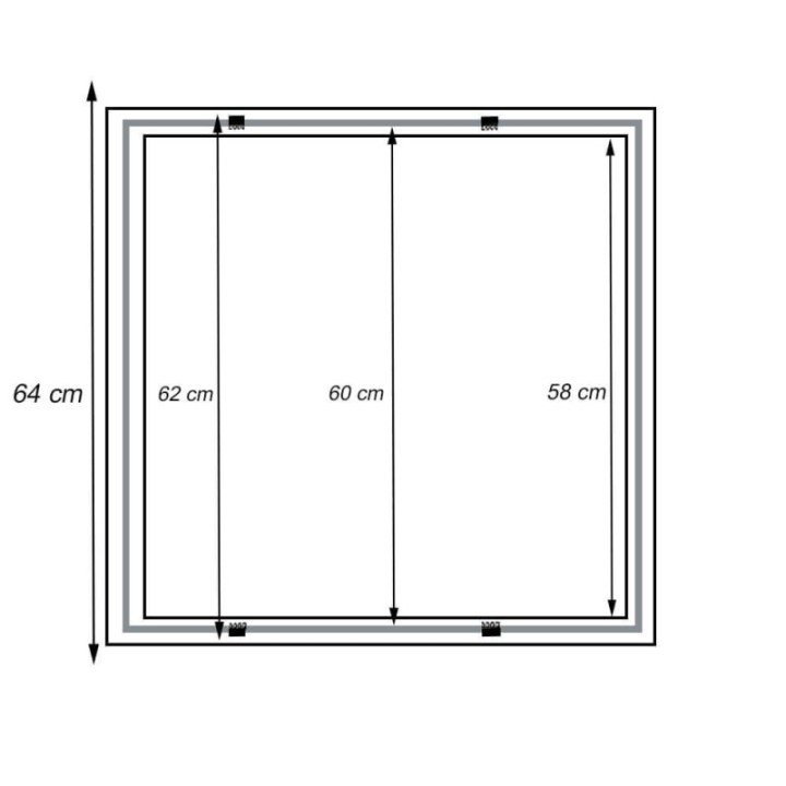 Cadre Encastré pour Panneaux LED 60x60 cm | Installation Facile & Design Élégant