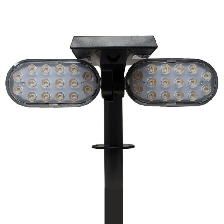 Lampe solaire de jardin 4500K orientable 360° – Détecteur de mouvement – Éclairage extérieur autonome