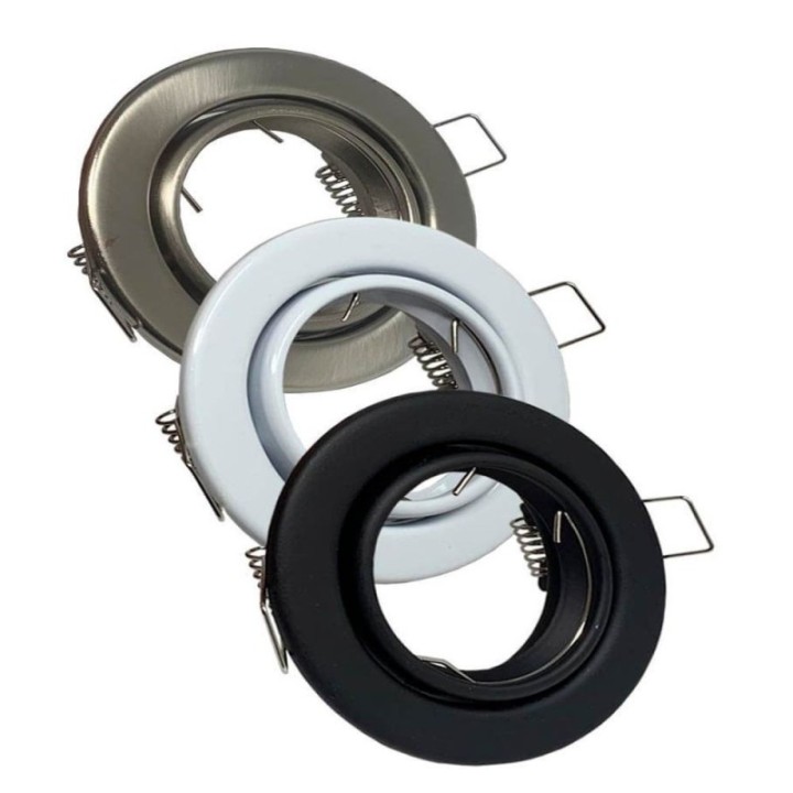 Anneau d’Encastrement Rond Réglable Aluminium – GU10 / MR16