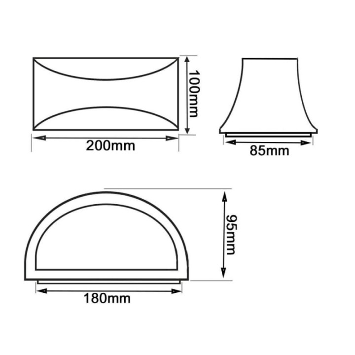 Applique murale LED marron IP54 – Aluminium & verre – Douille E27 – Extérieure & intérieure