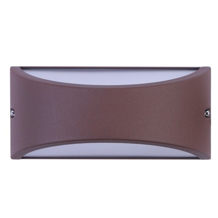 Applique murale LED marron IP54 – Aluminium & verre – Douille E27 – Extérieure & intérieure