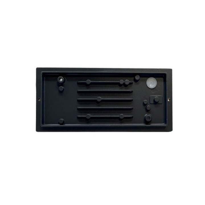 Applique murale LED noire IP54 – Aluminium & verre – Douille E27 – Intérieure & extérieure