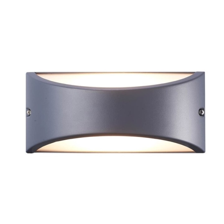 Applique murale LED noire IP54 – Aluminium & verre – Douille E27 – Intérieure & extérieure