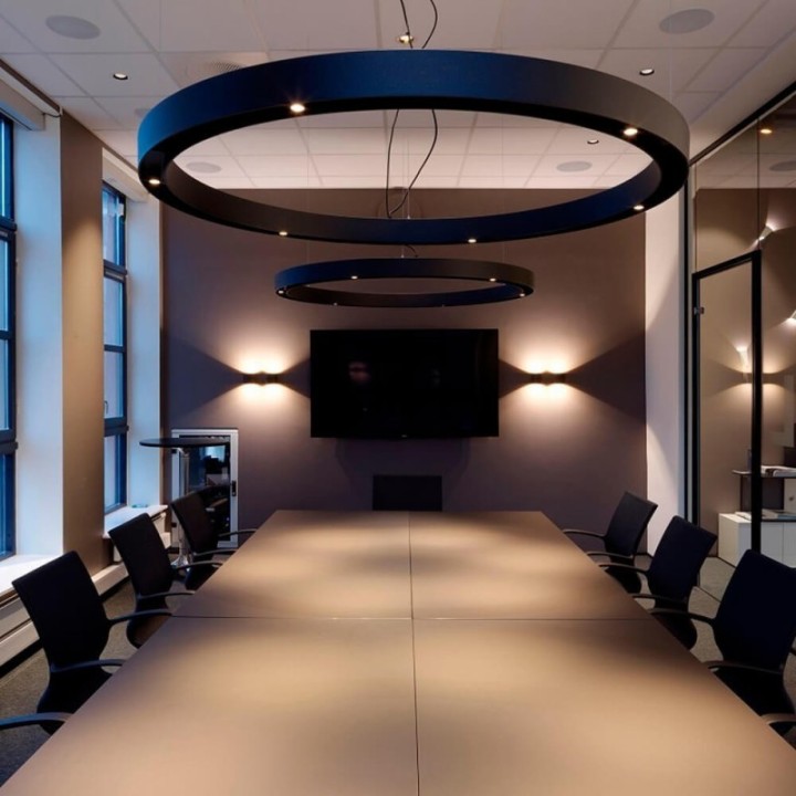 Applique murale LED noire IP54 – Aluminium & verre – Douille E27 – Intérieure & extérieure