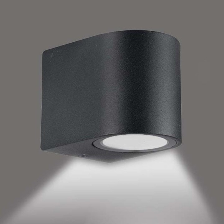 Applique murale LED extérieure IP65 – Aluminium et verre – Douille GU10