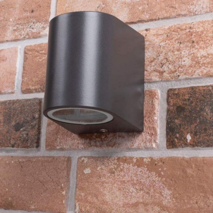 Applique murale LED extérieure IP65 – Aluminium et verre – Douille GU10