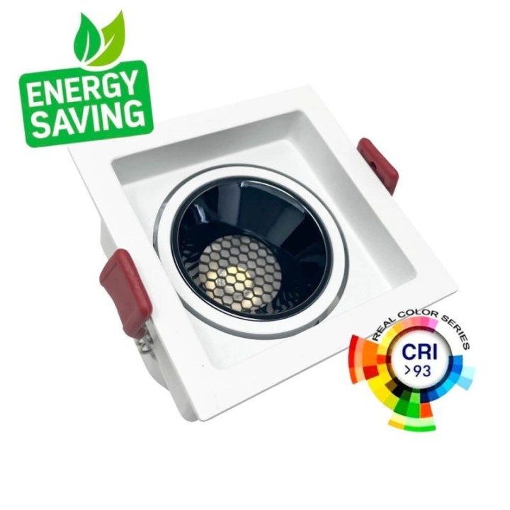 Spot LED carré Blanc 5W - 8W -12W  - ajustable - CCT- CRI+92