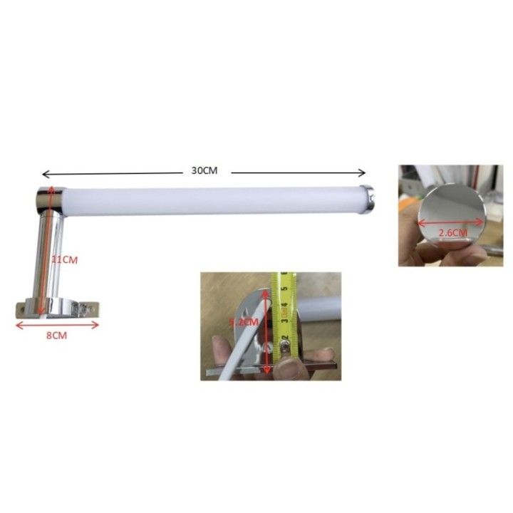 Applique LED 6W Chrome – 4000K – Murale – Salle de bain et miroirs – IP44