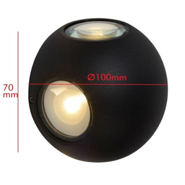 Applique murale LED 12W – Éclairage extérieur IP65 moderne