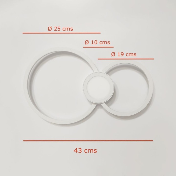 Applique murale moderne blanche 24w