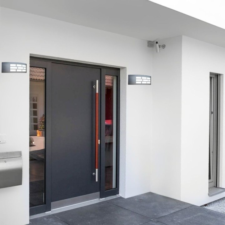 Applique murale LED E27 inox – Éclairage extérieur IP44