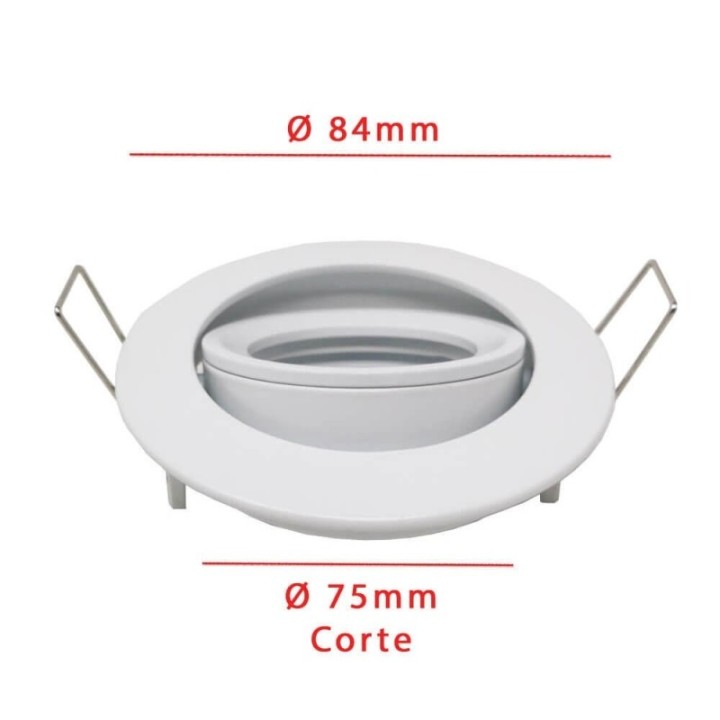 Anneau d'encastrement orientable Blanc GU10