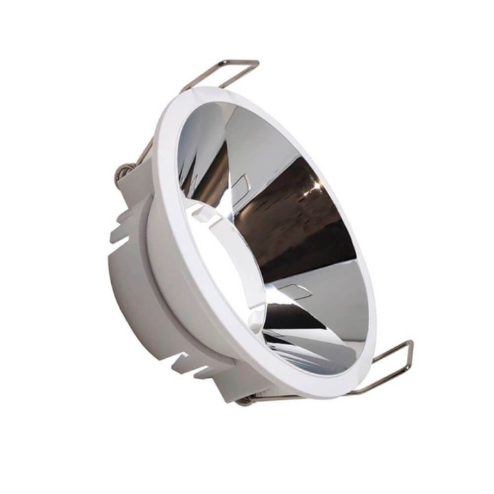 Collerette conique en argent miroir pour GU10