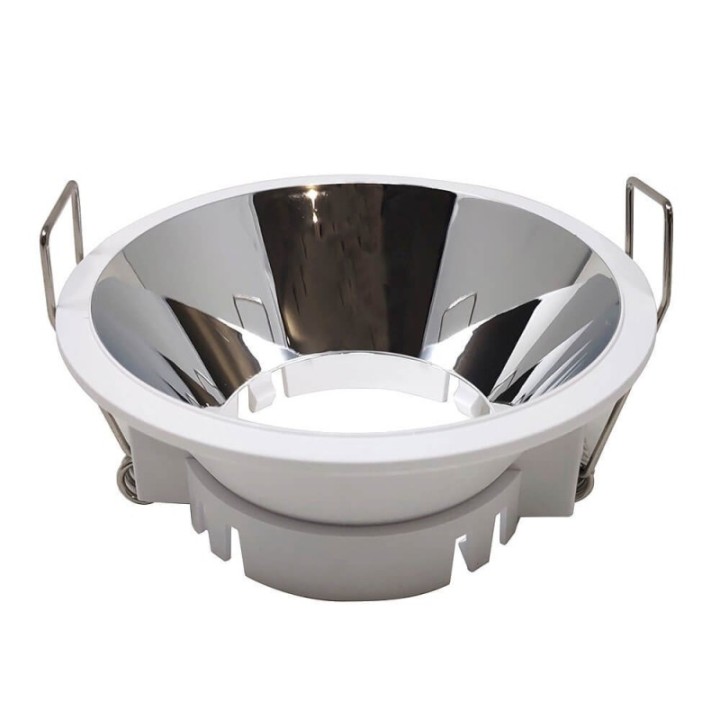 Collerette conique en argent miroir pour GU10