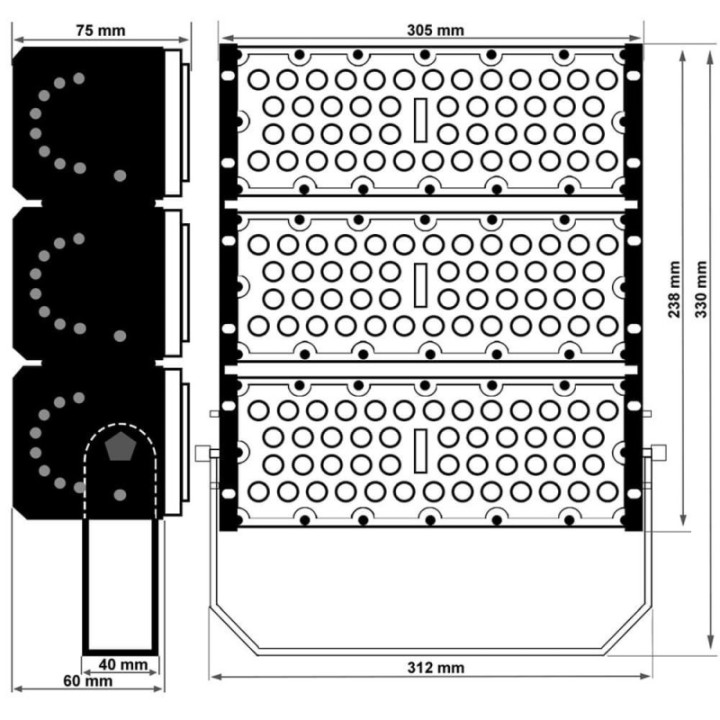 Projecteur LED 150W - Drivers Philips – Pour stade et terrain de sport