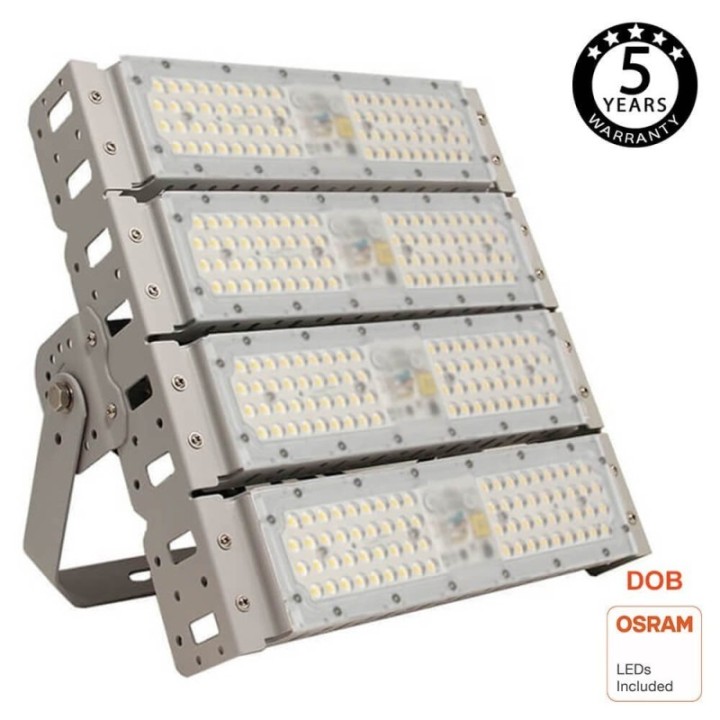 Projecteur de stade LED 200 Watts DOB OSRAM – 4000K, 60°/90°, aluminium