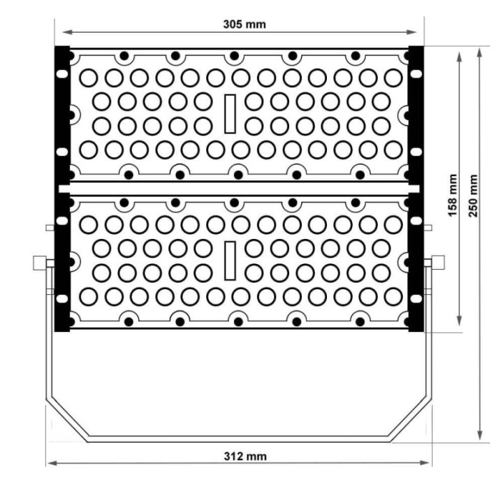Projecteur LED OSRAM 100 watts DOB  – 4000K - 60°/90° - Aluminium