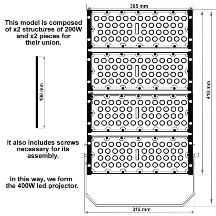 Éclairage de stade et terrain 400W - Drivers Philips – Haute luminosité