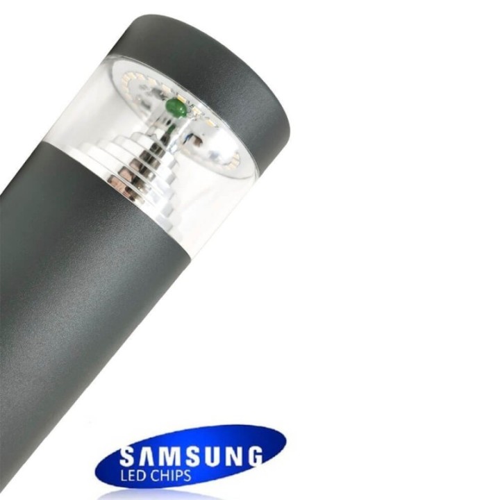 Applique murale LED 8W ronde IP44 – Extérieure décorative – Acier & polycarbonate