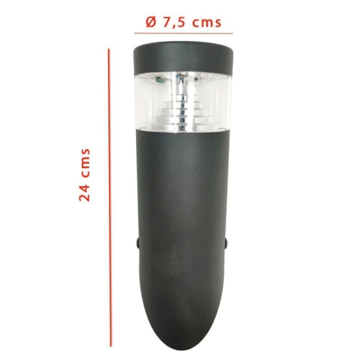 Applique murale LED 8W ronde IP44 – Extérieure décorative – Acier & polycarbonate