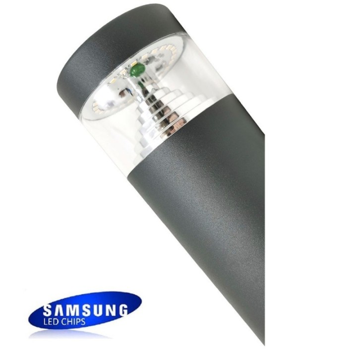 Applique murale LED 8W ronde IP44 – Extérieure décorative – Acier & polycarbonate