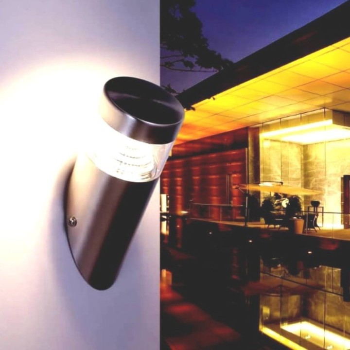 Applique murale LED 8W ronde IP44 – Extérieure décorative – Acier & polycarbonate