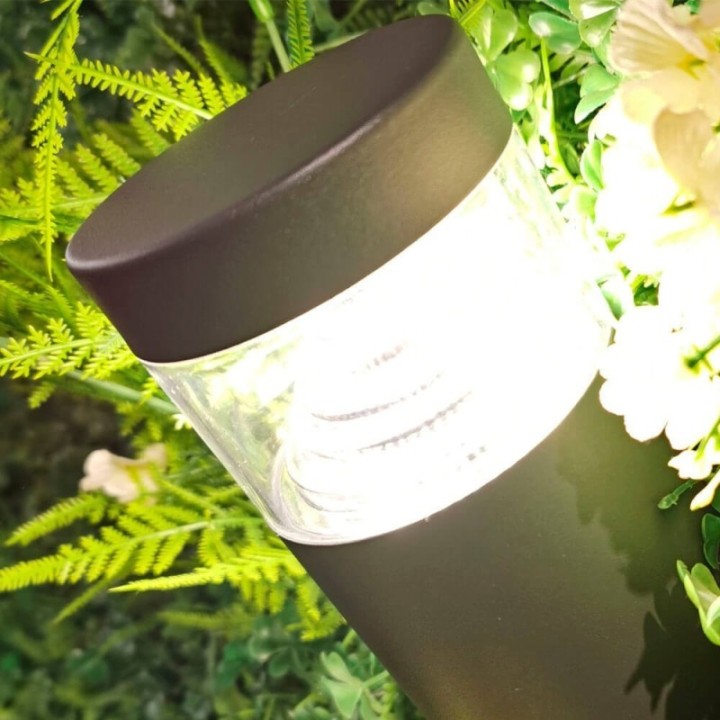 Applique murale LED 8W ronde IP44 – Extérieure décorative – Acier & polycarbonate