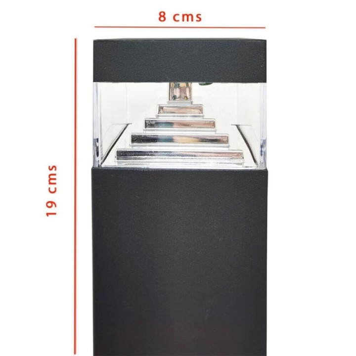 Applique murale LED 8 watts IP44 – Extérieure décorative – Acier et polycarbonate