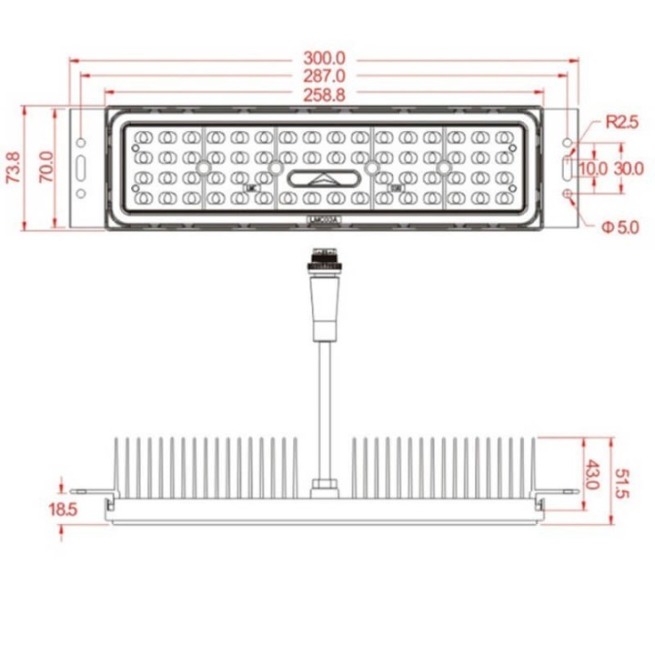 Projecteur LED 100W - Stade et complexe sportifs - Haute luminosité