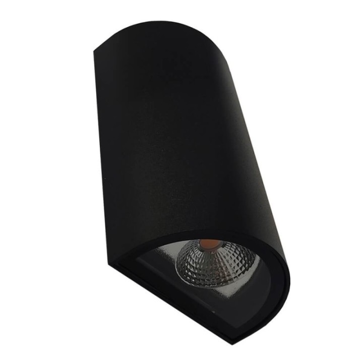 Applique murale LED 12W IP54 – Double éclairage décoratif – Aluminium noir