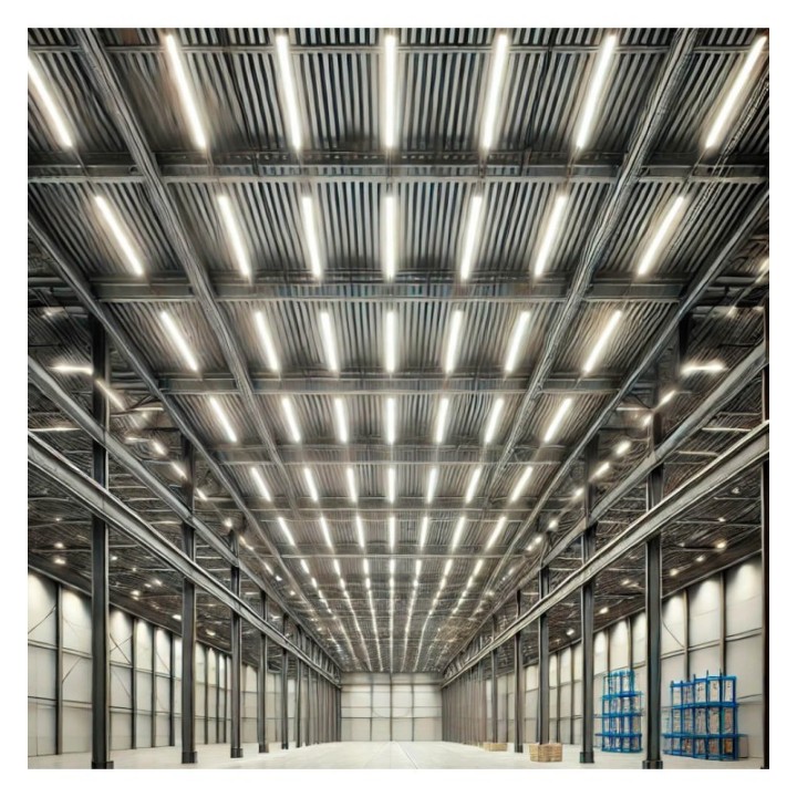 Bloc étanche IP65 pour 1 tube LED 120cm (éclairage parking)