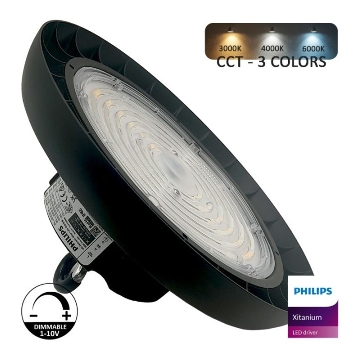 Cloche Industrielle LED 200W-160W-120w – Philips Xitanium – CCT – IP65