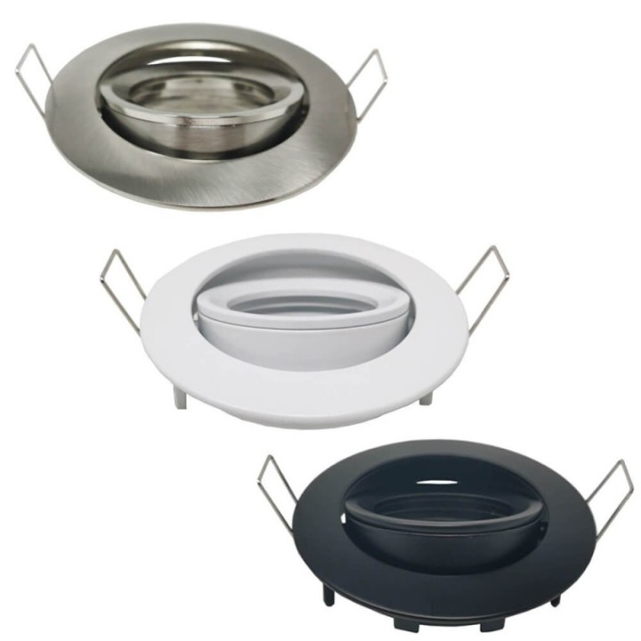 Anneau d'encastrement orientable inox GU10