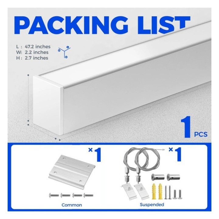 Linéaire LED suspendue blanc 40 Watts 120 cm | Interconnectable | CCT