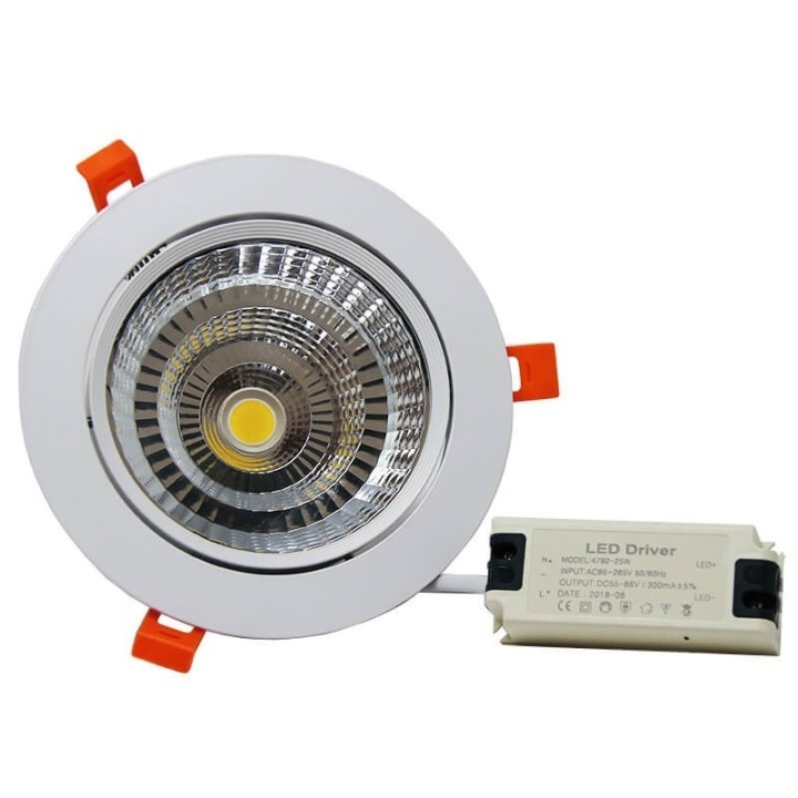 Downlight LED  Encastré 25W 120º